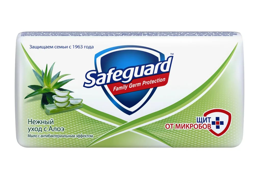 мыло туалетное SAFEGUARD NATURE Алоэ 100г — фото 1