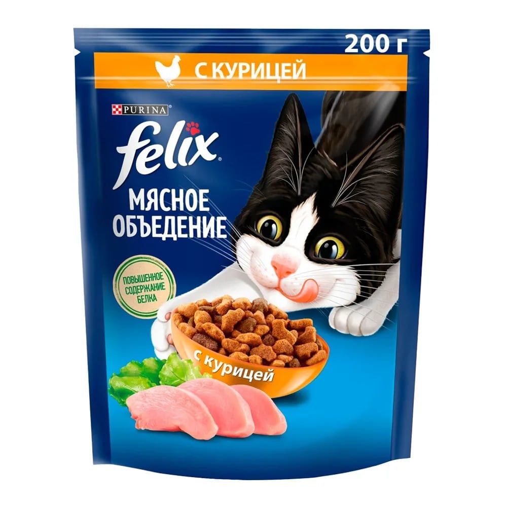 корм ФЕЛИКС 200г МЯСНОЕ ОБЪЕДЕНИЕ с курицей