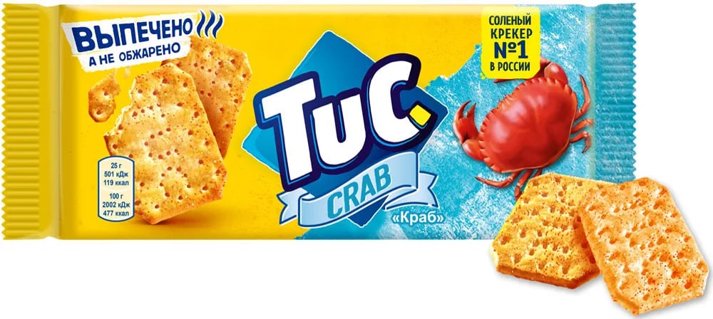 крекер TUC 100г краб — фото 1