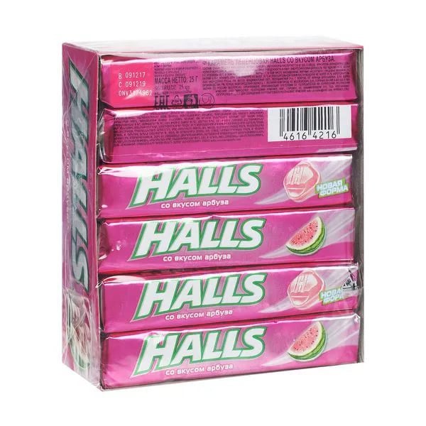 HALLS леденцы 25г АРБУЗ