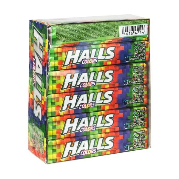 HALLS леденцы 25г COLORS