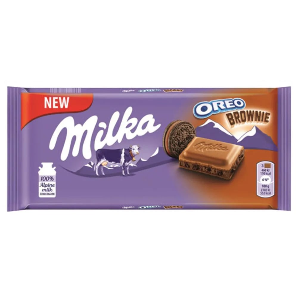 MILKA шоколад 100г молочный ОРЕО БРАУНИ