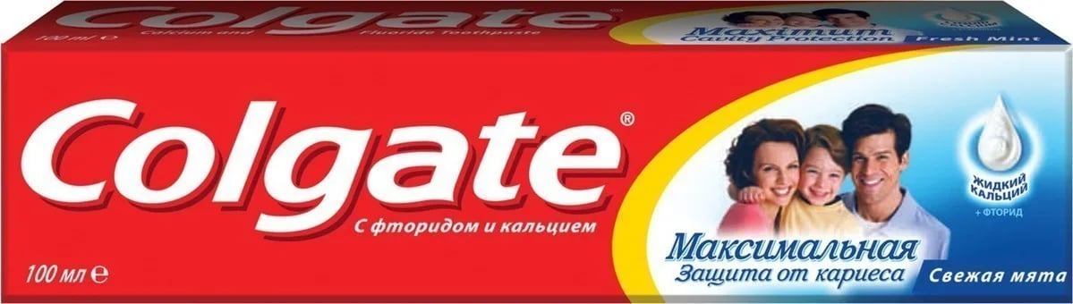 зубная паста КОЛГЕЙТ 100мл МАКСИМАЛЬНАЯ СВЕЖАЯ МЯТА — фото 1