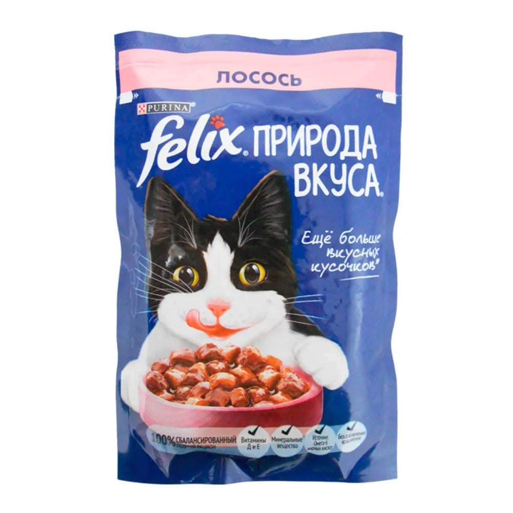 корм ФЕЛИКС ПРИРОДА ВКУСА 75г ЛОСОСЬ