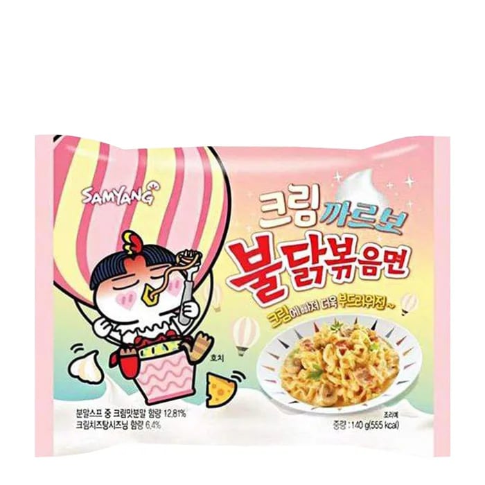 лапша HOT CHICKEN FLAVOR RAMEN 140г КРЕМ-КАРБОНАРА