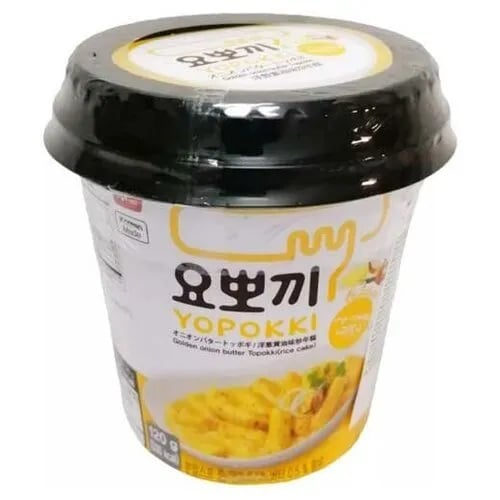 рисовые КЛЕЦКИ 120г со сливочно-луковым соусом GOLDEN ONION BUTTER TOPOKKI стакан — фото 1