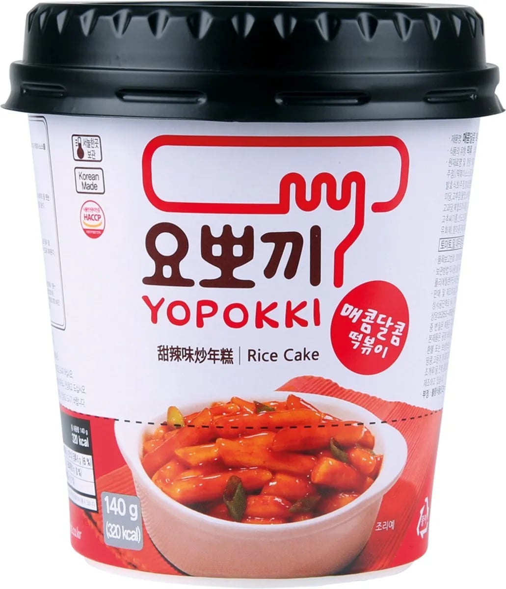 рисовые КЛЕЦКИ 140г с острым соусом SWEET&SPICY TOPOKKI стакан
