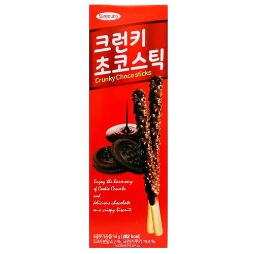 SUNYOUNG FOOD Шоколадные палочки с крошеным печеньем 54 гр. — фото 1