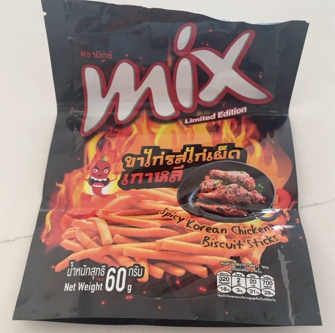 палочки хрустящие MIX 60г ОСТРАЯ КОРЕЙСКАЯ КУРИЦА — фото 1