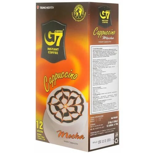 кофе G7 CAPPUCCINO MOCHA 3в1 12шт 216г